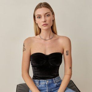 Reformation Fabien Velvet Bodysuit